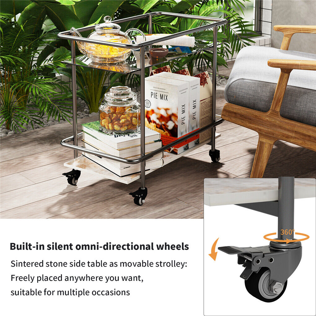 Heavy Duty Rolling Bar Cart Kitchen Cart