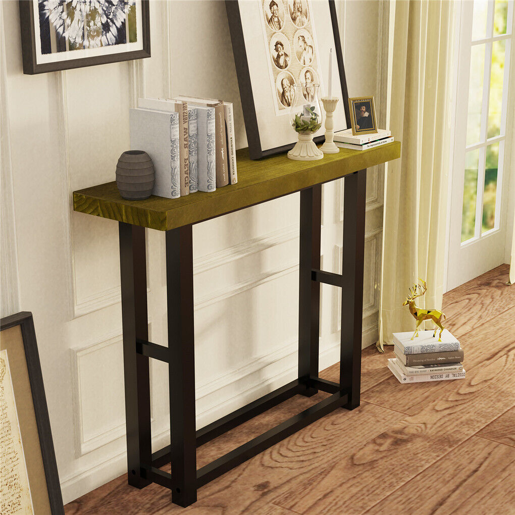 2 Tier Rustic Vintage Narrow Console Table