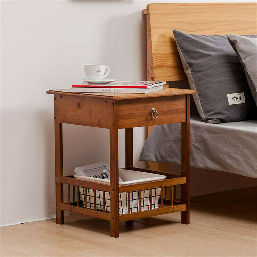 2 Tier Classic Bedside Table Drawer