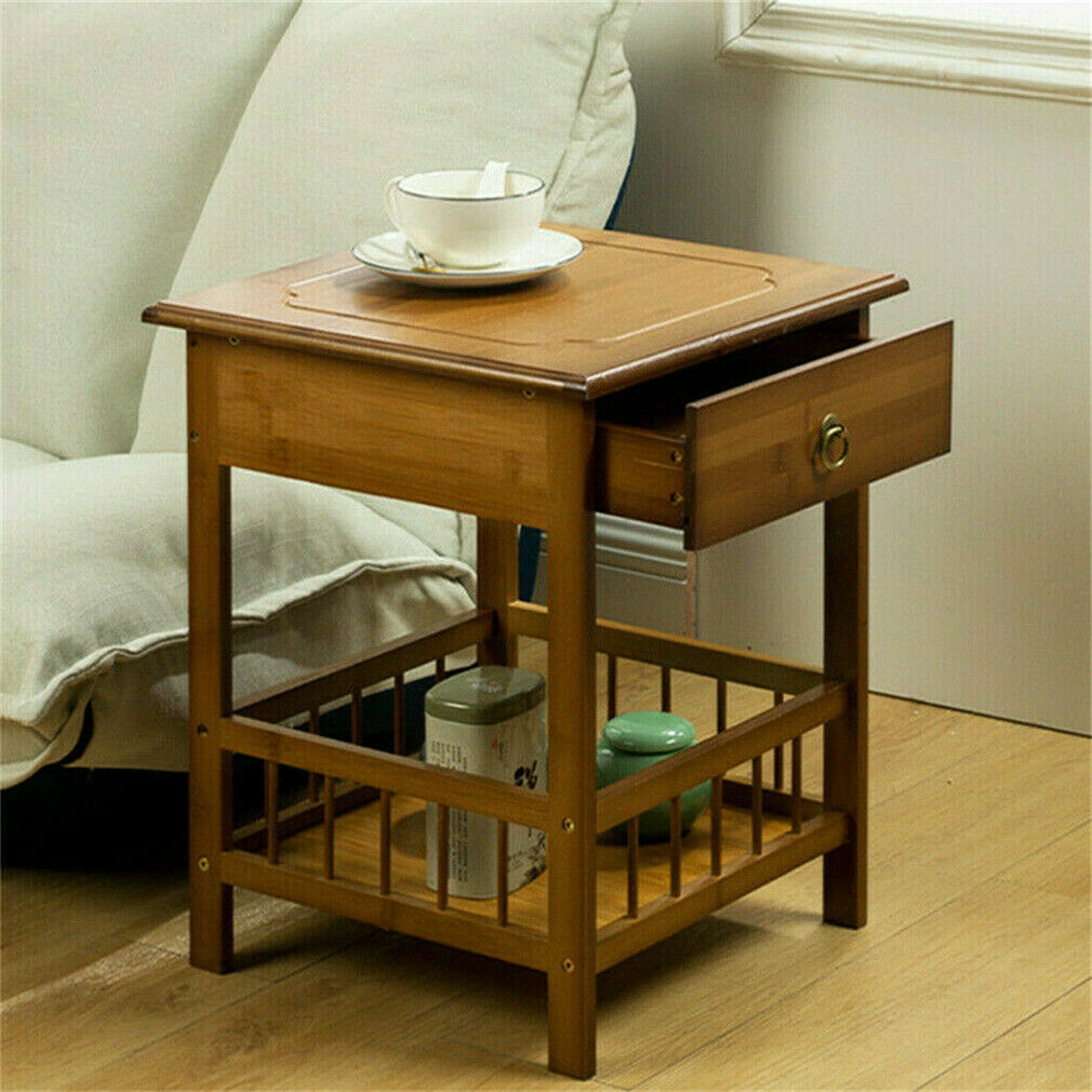 2 Tier Classic Bedside Table Drawer