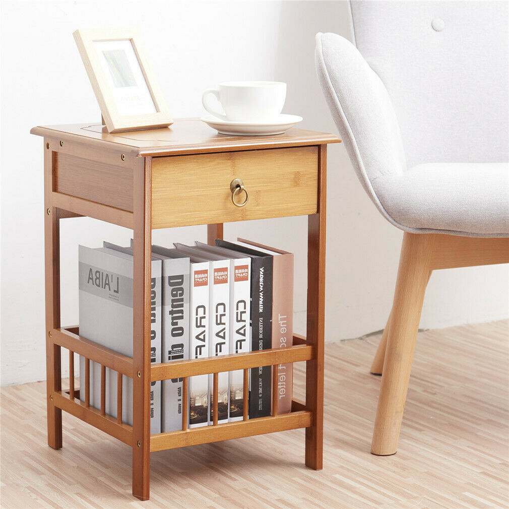 2 Tier Classic Bedside Table Drawer