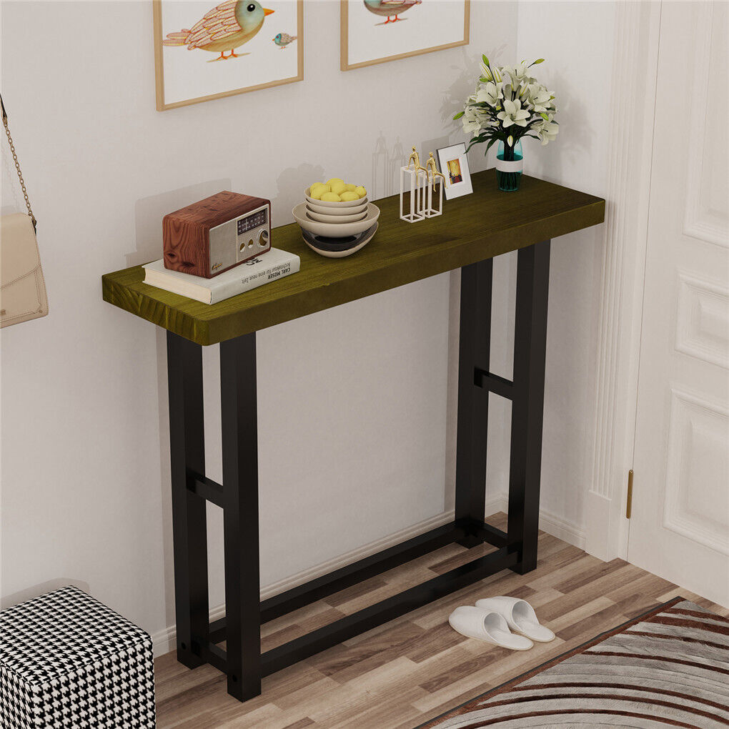 2 Tier Rustic Vintage Narrow Console Table