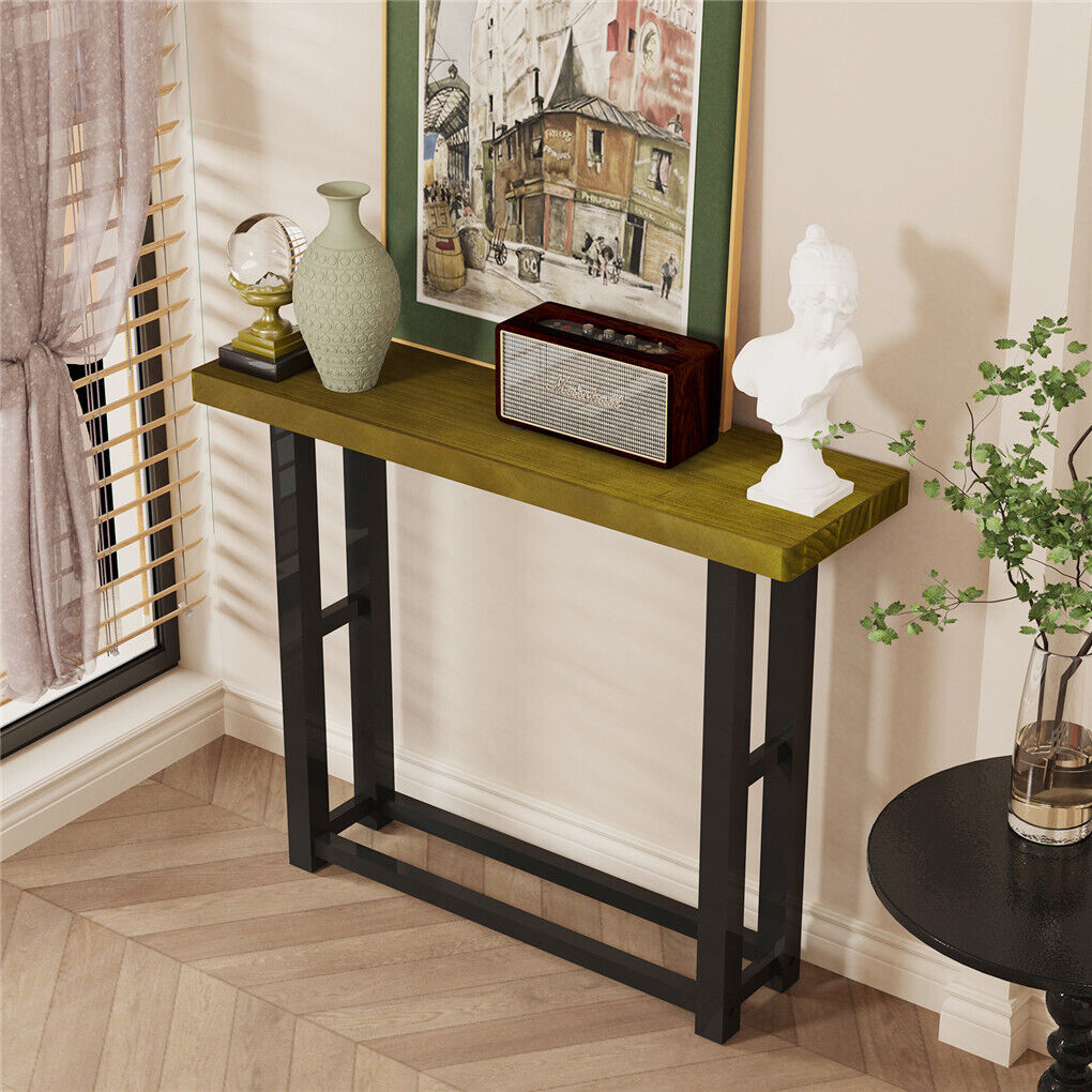 2 Tier Rustic Vintage Narrow Console Table