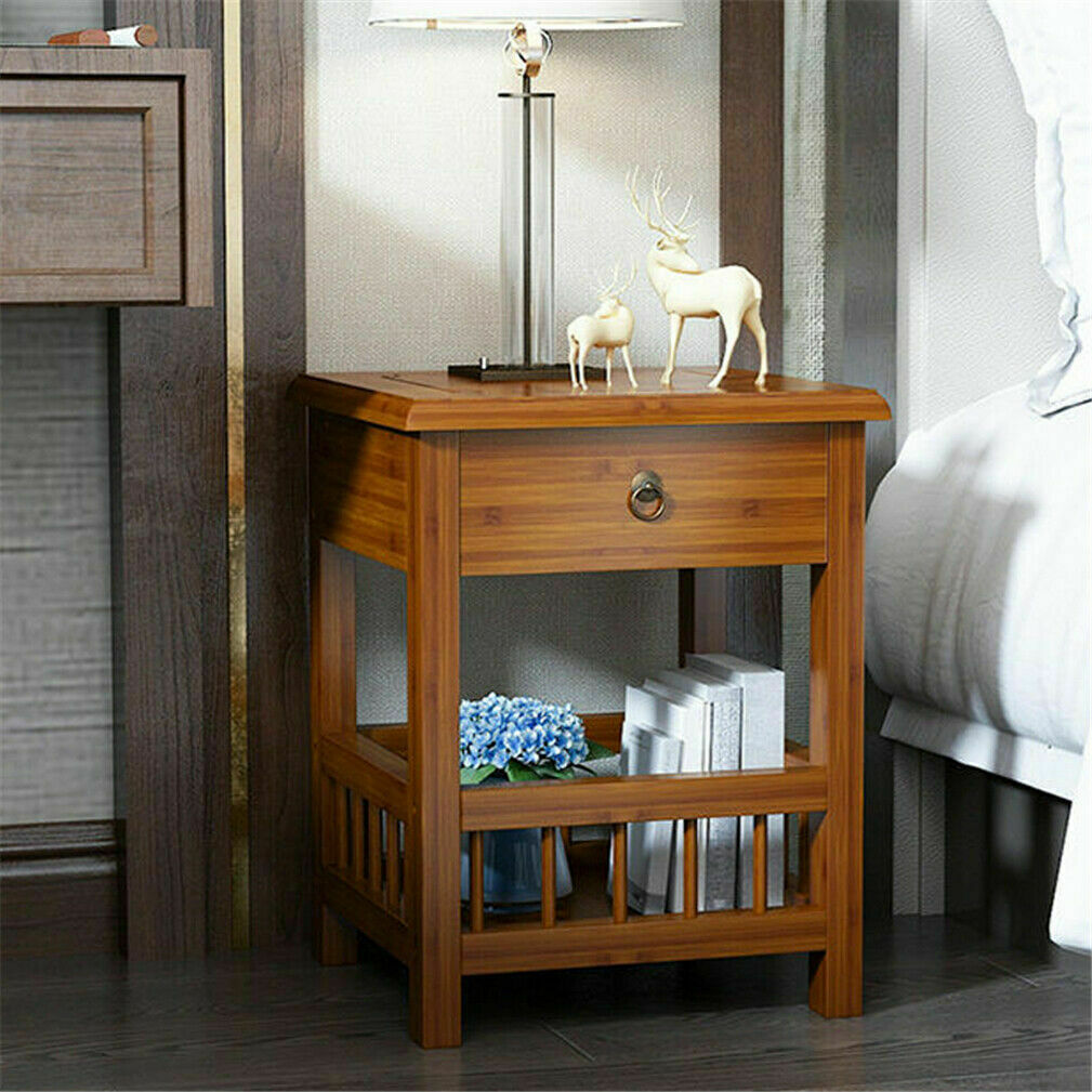 2 Tier Classic Bedside Table Drawer