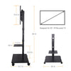 Universal Corner Floor Rolling TV Stand