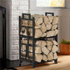 Double Layer Rustproof Wrought Iron Firewood Rack-