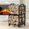 Double Layer Rustproof Wrought Iron Firewood Rack-