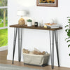 Super Thick Wood Console Table with 4 Stylish Metal Legs